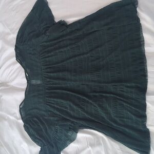 Mac Studio Green XL ruched blouse